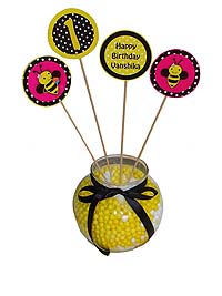 Bumble Bee birthday theme Center pieces